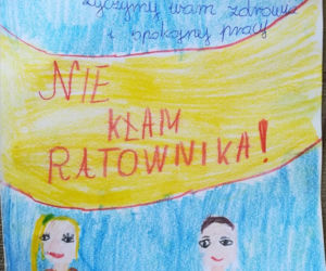 Dzieci dziękuja medykom