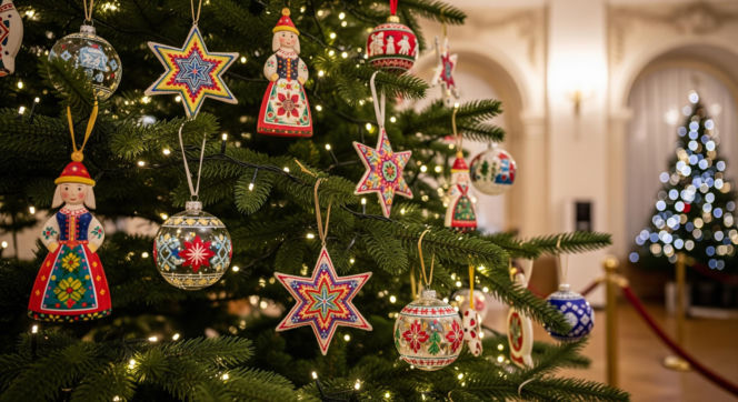 Marta Nawrocka dekoruje choinkę w Pałacu Prezydenckim. Co ukryły podhalańskie ozdoby?