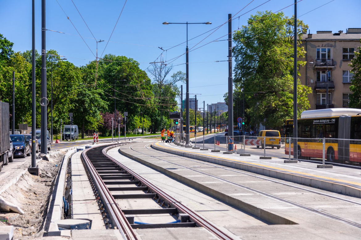 Tramwaj na Gagarina w Warszawie