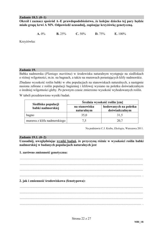 Matura 2019 z biologii [ARKUSZE CKE, ODPOWIEDZI]