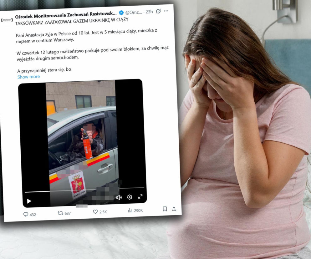 Szokujacy incydent w centrum Warszawy. Taksówkarz rozpylił gaz, kobieta krzyczała: „Jestem w ciąży”
