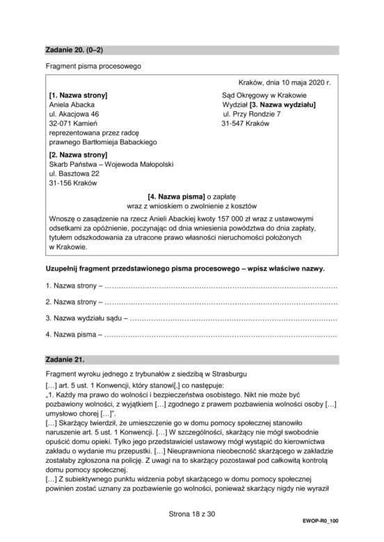 Matura WOS formuła 2015: arkusz CKE i odpowiedzi