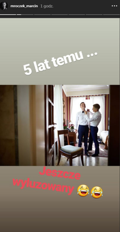 Marcin Mroczek i jego żona Marlena świętują rocznicę ślubu