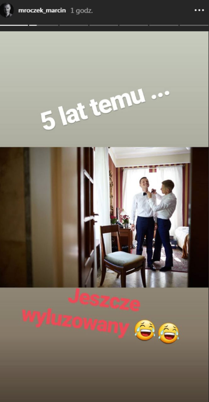 Marcin Mroczek i jego żona Marlena świętują rocznicę ślubu
