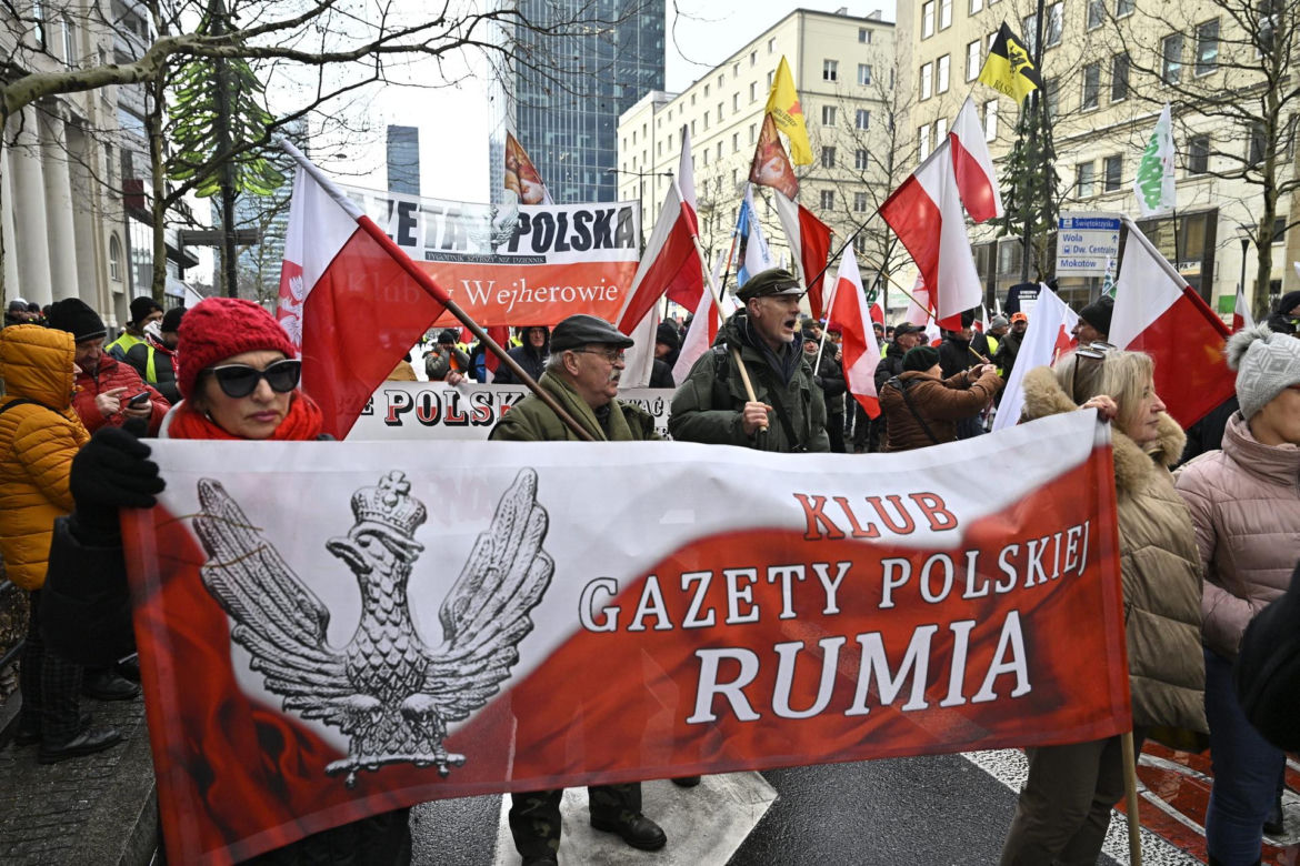 Rolniczy protest w Warszawie