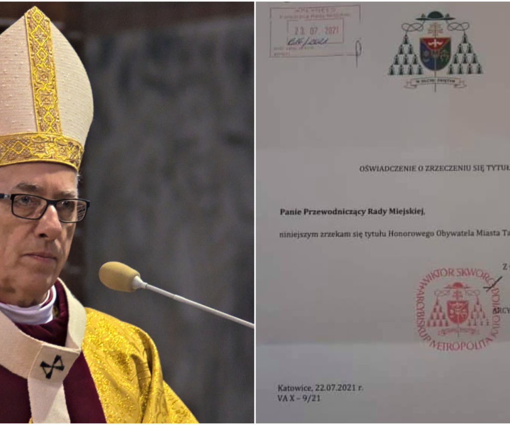Arcybiskup Skworc uprzedził radnych? Nie jest już honorowym obywatelem Tarnowa
