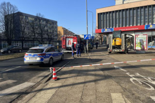 Koparka wjechała do apteki