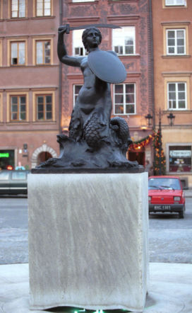 Syrenka na Rynku Starego Miasta w 2000 r.