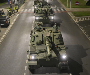 Nocna próba defilady wojskowej w Warszawie 2