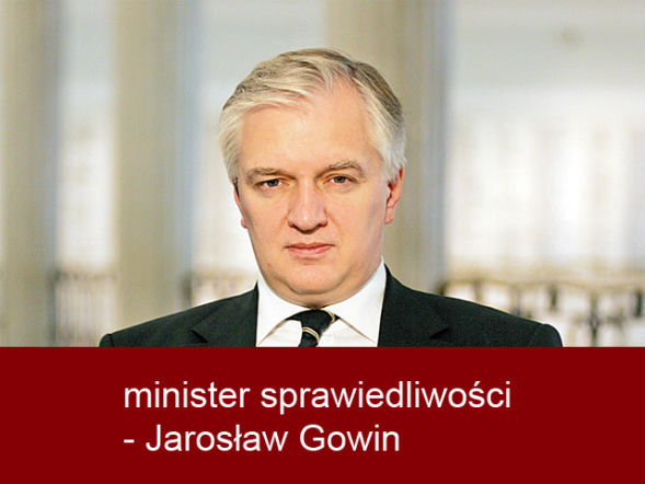 minister sprawiedliwości - Jarosław Gowin