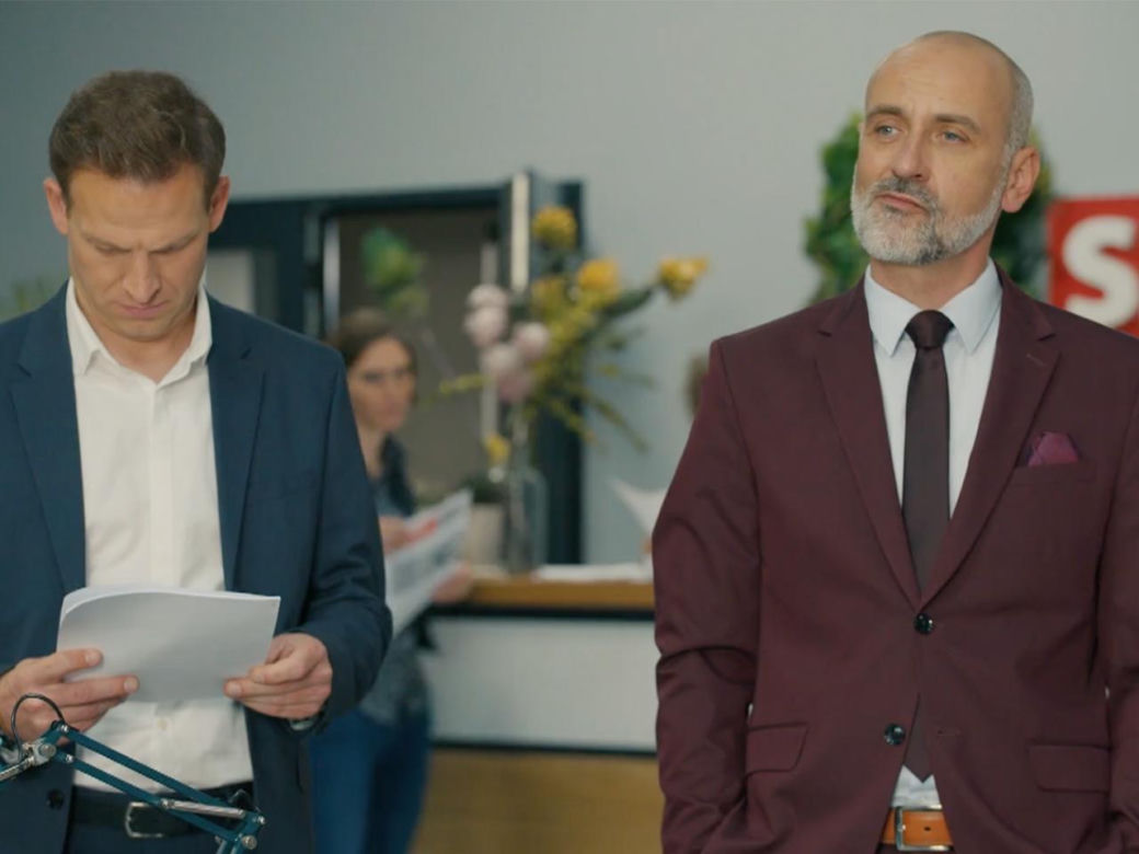 Barwy szczęścia, odcinek 3137: Łukasz Sadowski (Michał Rolnicki), Kornel (Jakub Bohosiewicz)