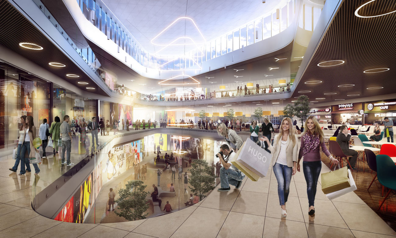 Galeria Echo Katowice – nowa inwestycja spółki Echo Investment – wizualizacja lokali handlowo-usługowych