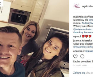 Rafał Mroczek (Paweł), Joanna Kuberska (Julka), Karolina Sawczuk (Kalina), Joanna Jarmołowicz na planie M jak miłość