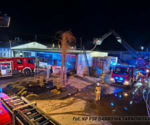 Nocny pożar w Małopolsce: Płonął magazyn, w akcji 56 strażaków