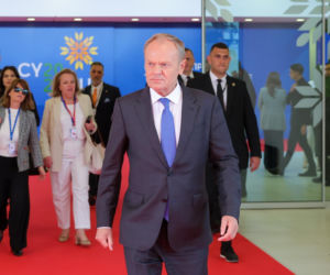 Donald Tusk podczas nieformalnego szczytu Rady Europejskiej w Nikozji