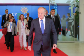 Donald Tusk podczas nieformalnego szczytu Rady Europejskiej w Nikozji