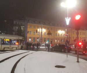 Strajk Kobiet w Gdańsku 1.02.2021. Blokada Huciska przez protestujących