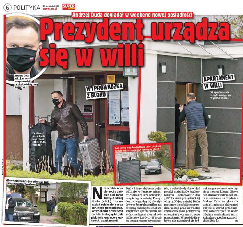 Duda da mieszkanie córce