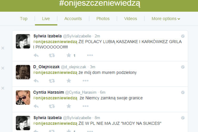 onijeszczeniewiedza - nowy hashtag na twitterze