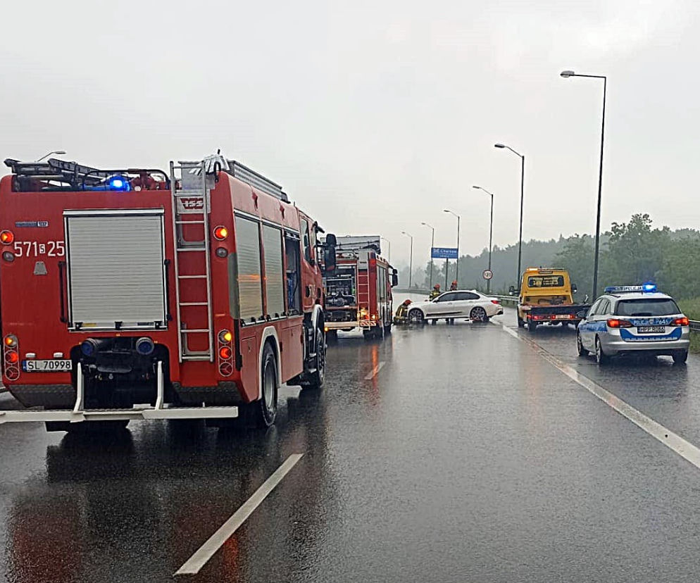 Wypadek na autostradzie A4 w Rudzie Śląskiej