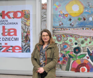 Wystawa Agaty Topolewskiej oraz dzieci Kolaże