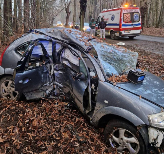 Kolizja koło Miejskiej Górki