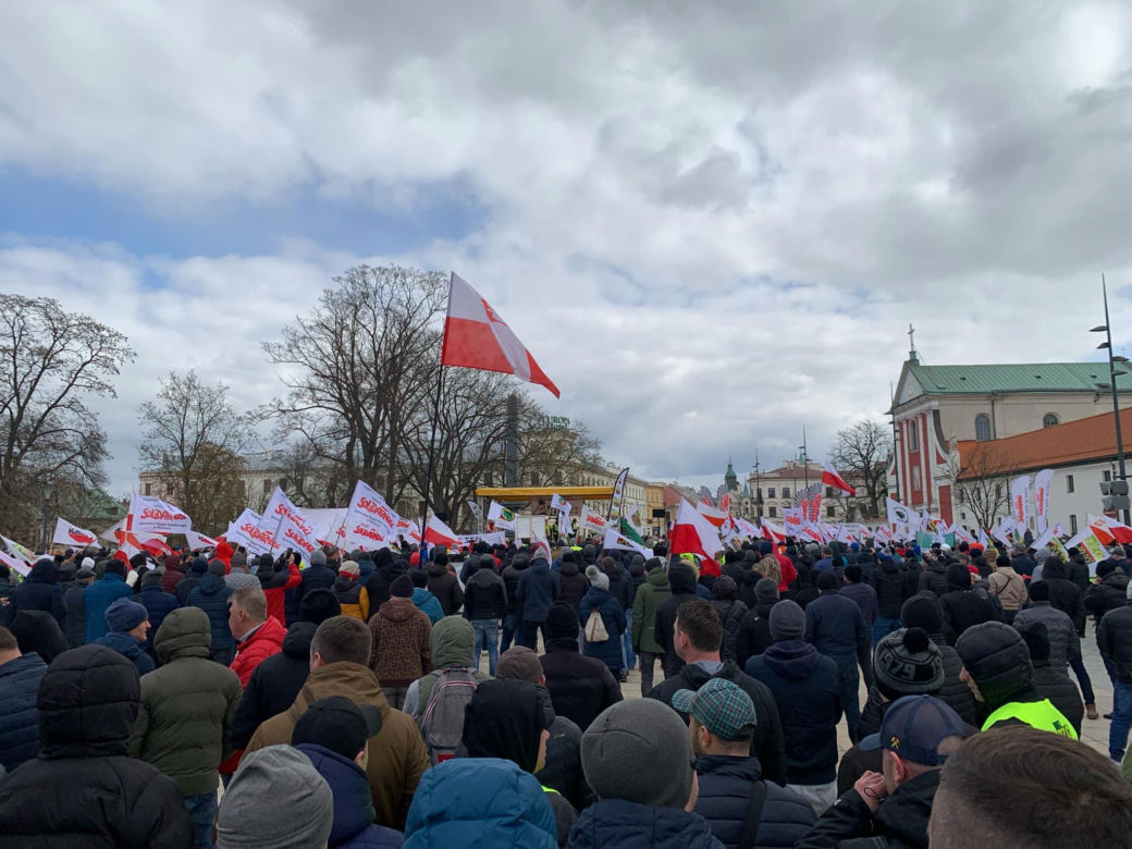Protest górników w Lublinie