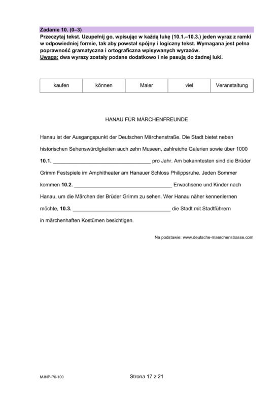 Matura 2026 z NIEMIECKIEGO: arkusze CKE, poziom podstawowy [Formuła 2023] 06.05.2026