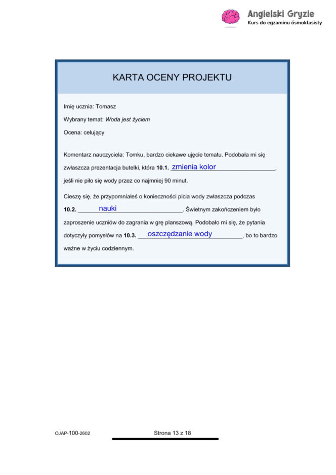 Próbny egzamin ósmoklasisty 2026 angielski - odpowiedzi