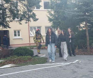 Próbna ewakuacja w zamojskim rolniczaku