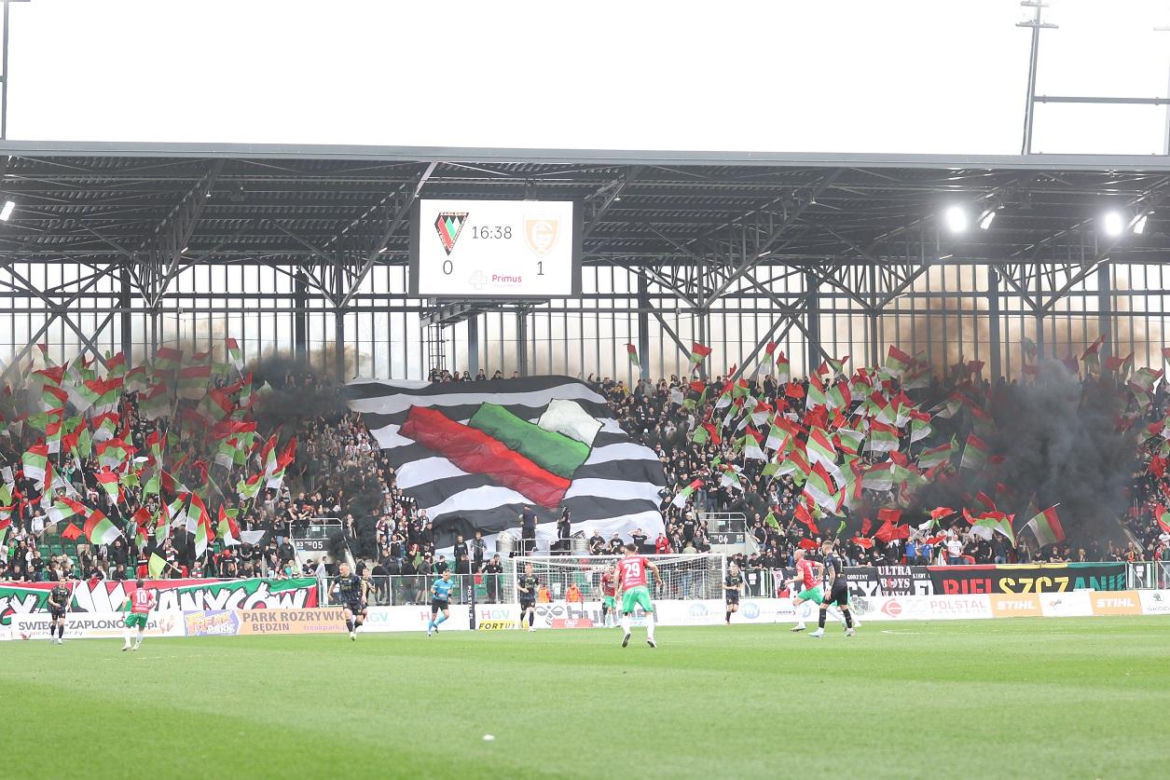 Kibice podczas meczu Zagłębie Sosnowiec – GKS Katowice 