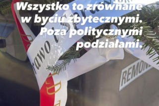 Gorzkie słowa Joanny Racewicz. Pokazała wieńce od Nawrockiego i Tuska na śmietniku