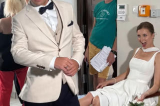 M jak miłość nowy sezon. Natalka (Dominika Suchecka), Adam Karski (Patryk Szwichtenberg) biorą ślub