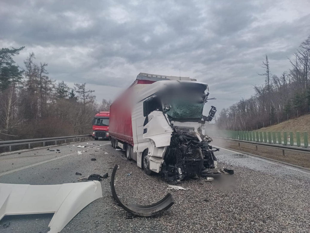 Wypadek na autostradzie A4 na wysokości Wysokiej