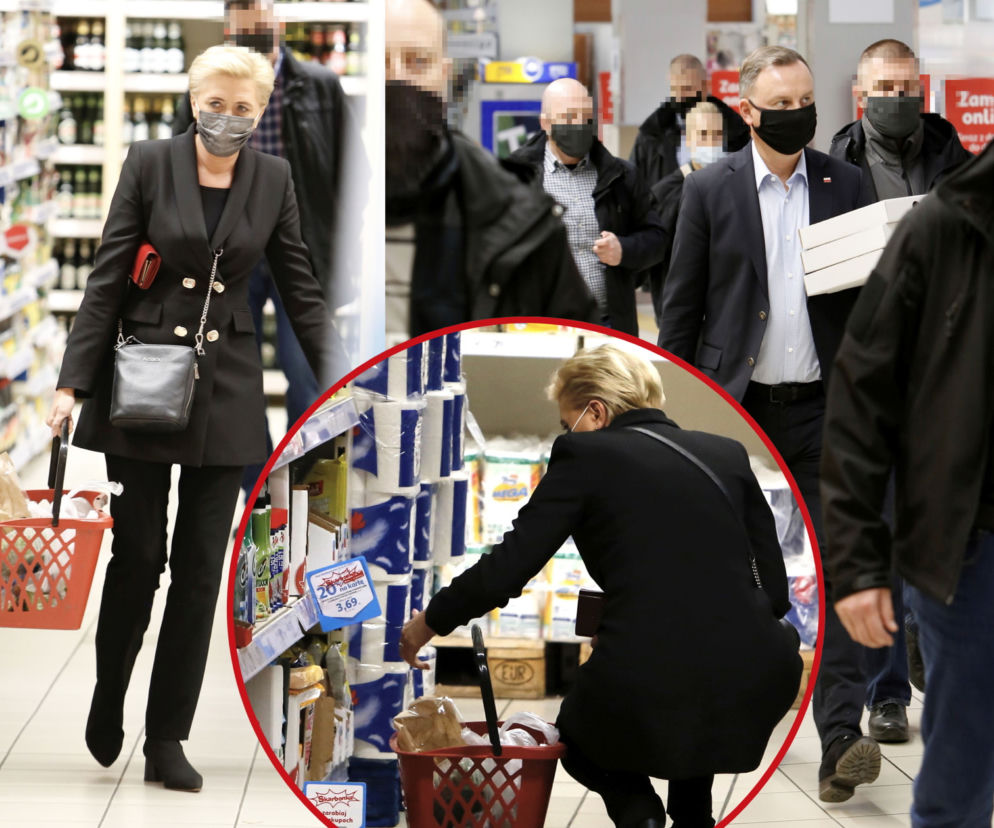 Agata i Andrzej Duda na zakupach w Krakowie