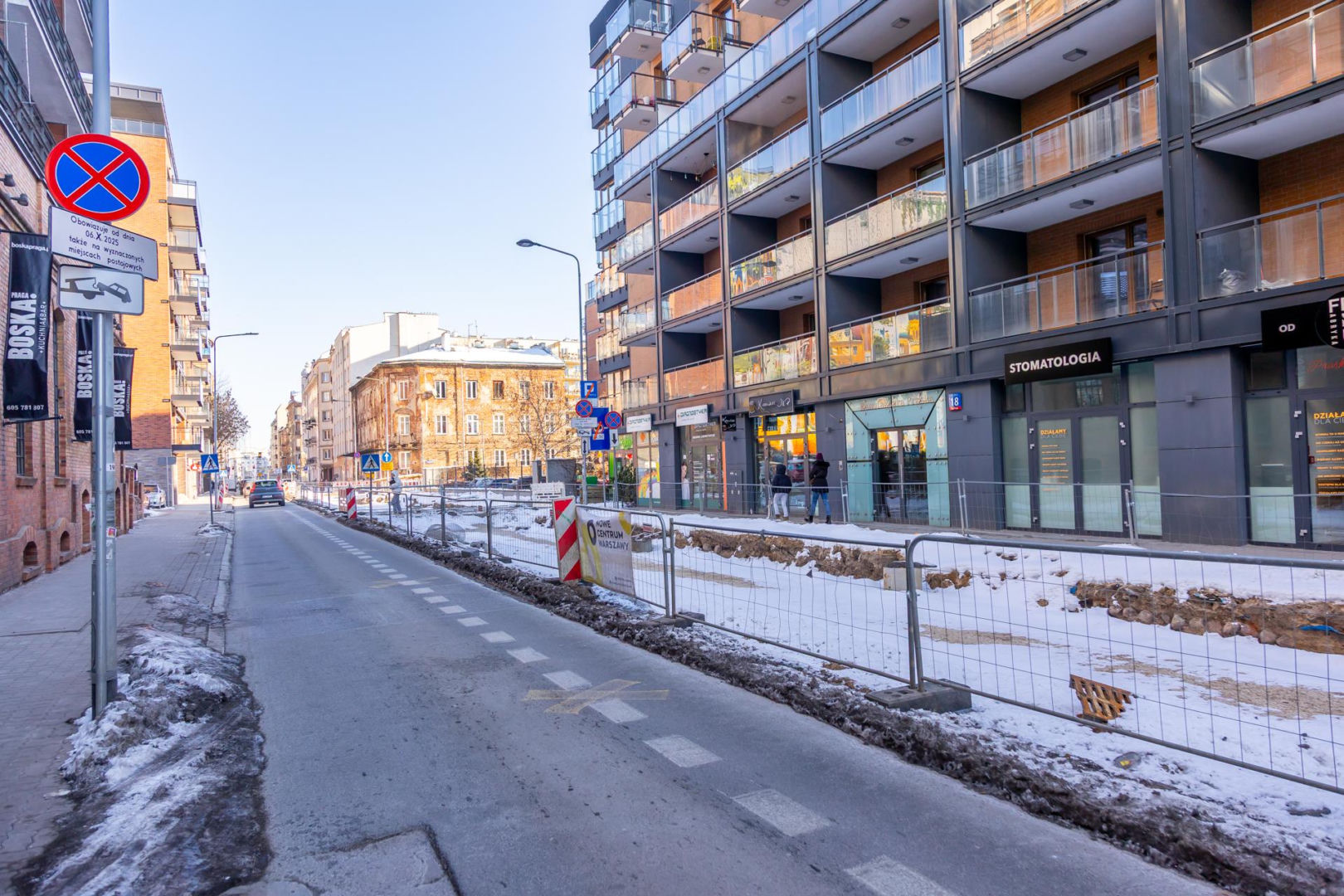 Przebudowa ul. Okrzei w Warszawie