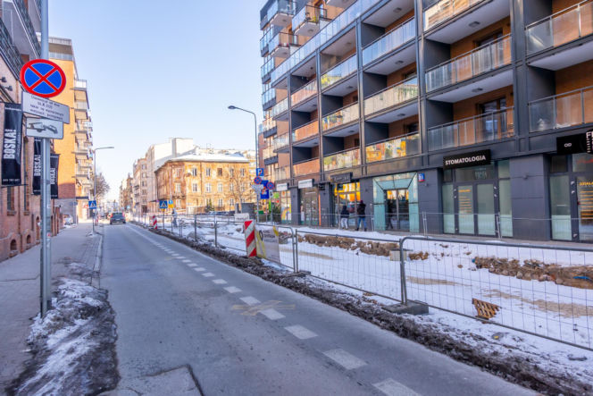 Przebudowa ul. Okrzei w Warszawie