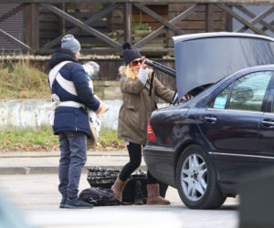 Marcin Dubieniecki i Katarzyna Modrzewska na spacerze