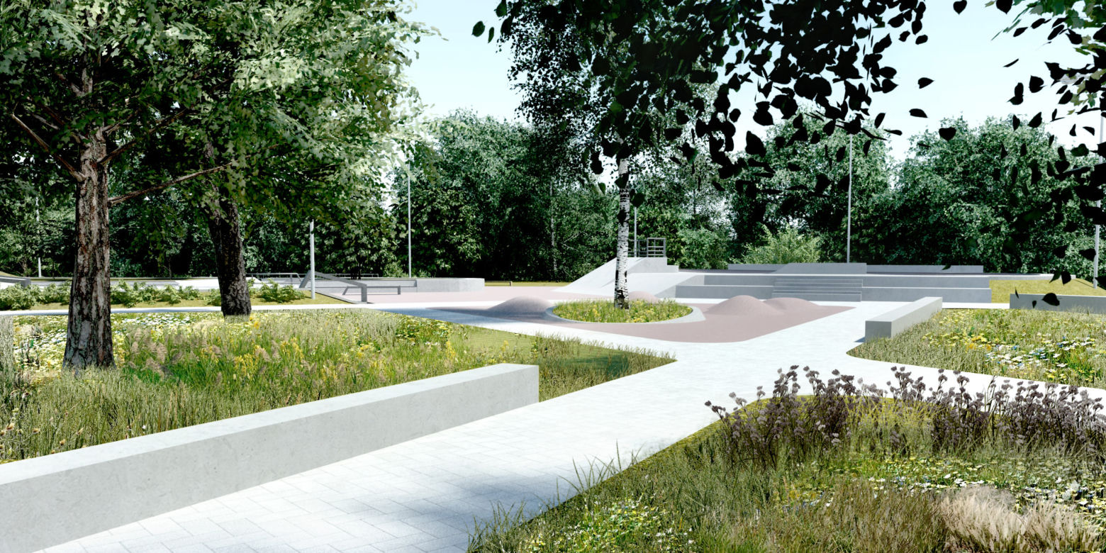 Skatepark na os. Majowym - wizualizacja