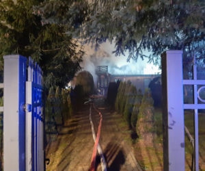 Pożar plebanii w Sanktuarium Matki Bożej w Studzienicznej