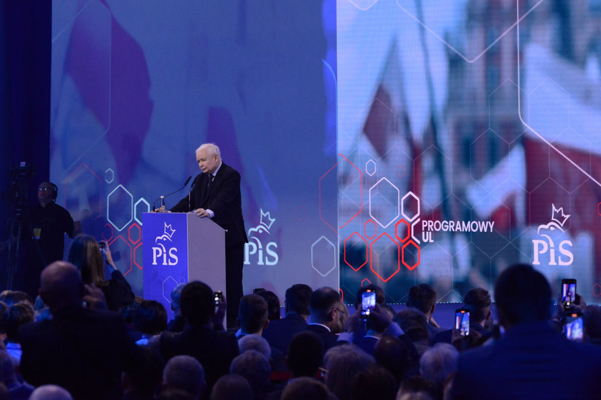 Jarosław Kaczyński na konwencji programowej PiS