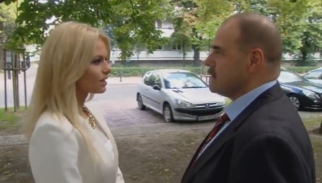 Ranczo 8 sezon odc. 96. Senator Kozioł (Cezary Żak), Monika (Emilia Komarnicka)