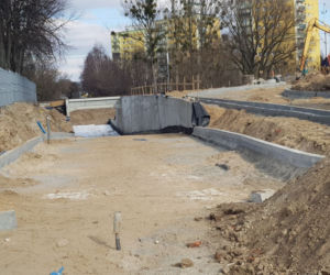 Trwa budowa przejścia pod torami na ul. Jeziornej w Olsztynie