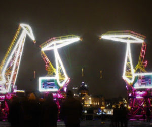 Iluminacja szczecińskich dźwigozaurów