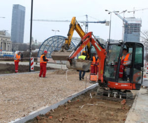 Koparki rozgrzebały Marszałkowską 