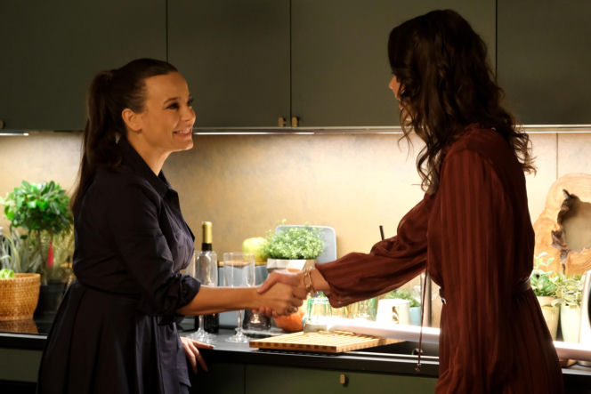 M jak miłość odc. 1922. Magda (Anna Mucha), Paulina Lipska (Maria Wieczorek)