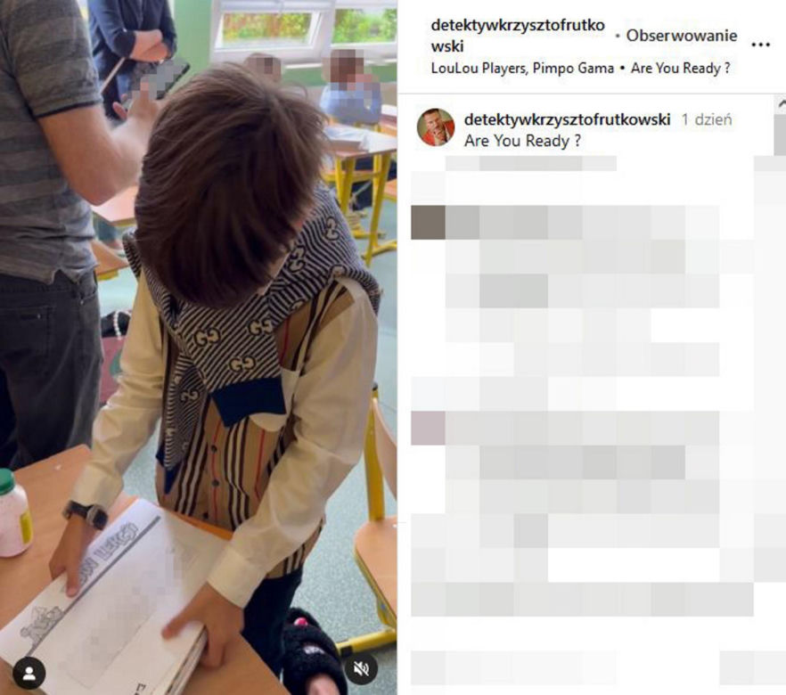 Pancerny gigant odstawił syna Rutkowskiego do szkoły!