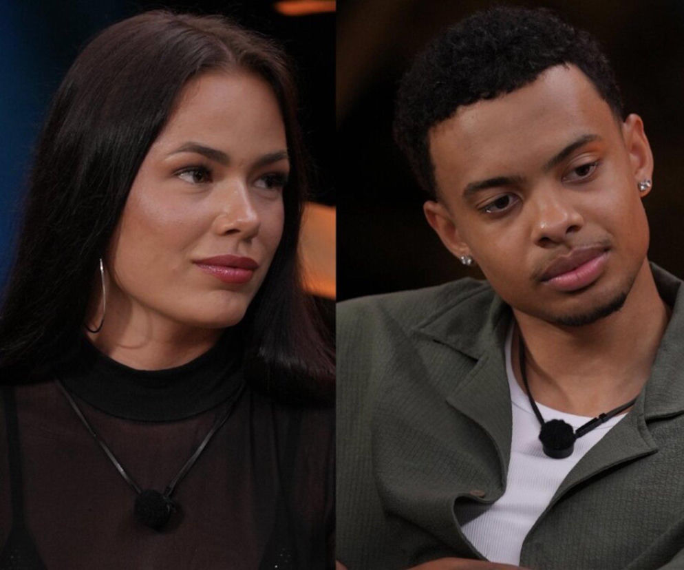 Portret Magdy z Hotelu Paradise w półprofilu i Marcela patrzącego w bok. Magda ma długie, ciemne włosy, delikatny makijaż, kolczyki koła i czarną bluzkę. Marcel, z krótkimi, ciemnymi włosami, w zielonej marynarce i białym podkoszulku, ma kolczyki. Na Super Seriale można przeczytać o ich relacjach.