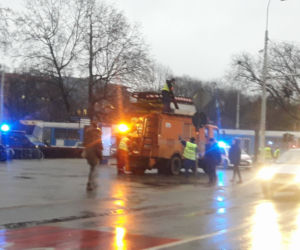 Zderzenie dwóch tramwajów obok Dworca Świebodzkiego