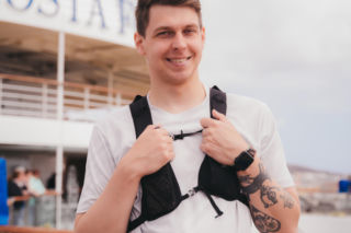 BiegPrzemek przebiegł półmaraton na statku Costa Fortuna